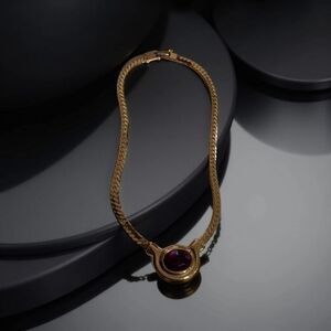 Napier Gold and Purple Necklace with Elegant Design